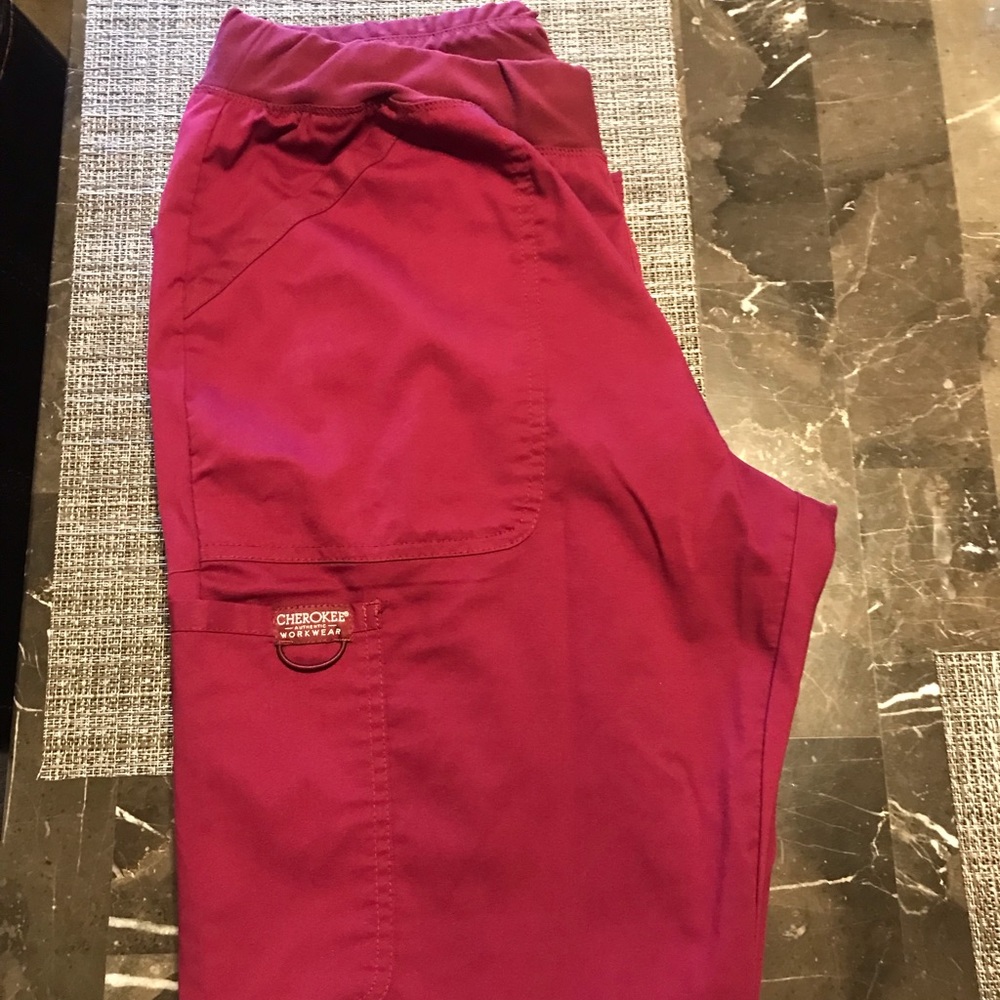 Wine scrubs / medical / elastic waist/comfy